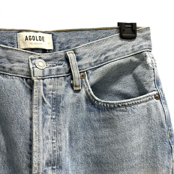 Agolde Jeans Blue Light Wash Lana MidRise Straight Leg Riptide 26x30 $218 Revolv - Picture 4 of 11
